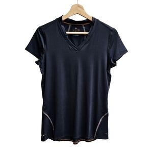 Tommie Copper "Cool Copper" Black Double V-neck Shirt, Size Medium